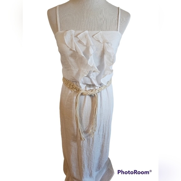 Iz Byer Dresses & Skirts - IZ Byer White spaghetti strap maxi dress size large.